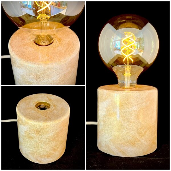 Godingen bordslampa i betong, design blank, Champagne vitlasyr