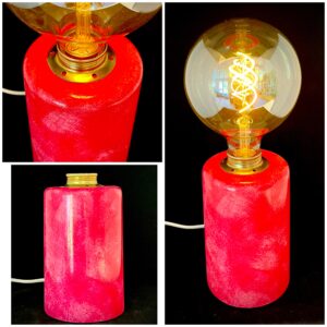 Lången - bordslampa i betong, design blank, Rosa Grännaberry vitlasyr