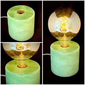 Godingen bordslampa i betong, design blank, Trädgrön vitlasyr