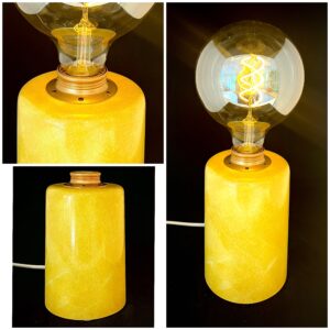 Lången - bordslampa i betong, design blank, Gul